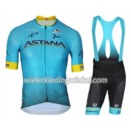 Set Fietsshirt + Korte Koersbroek 2018 Astana Pro Team N001